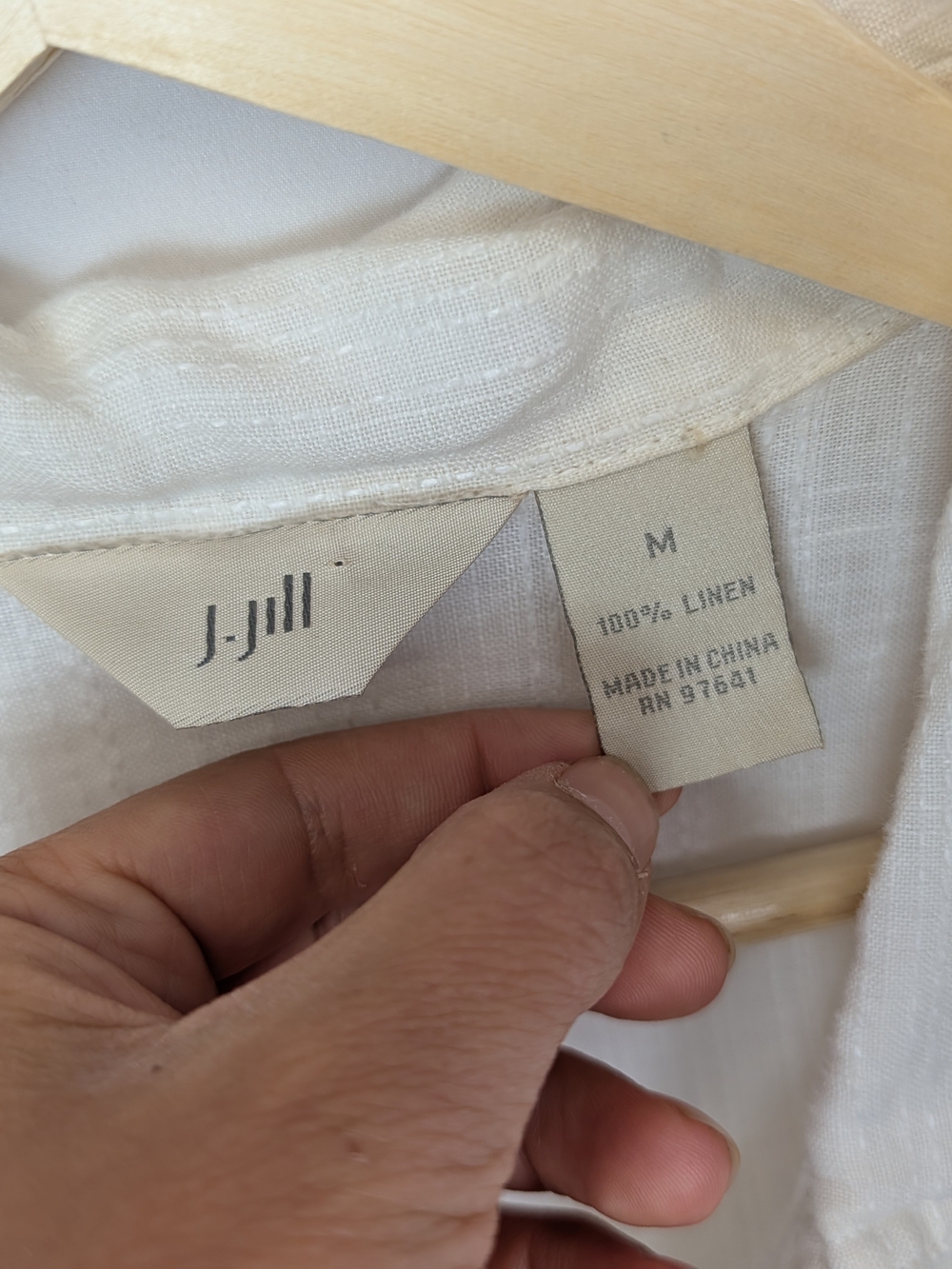 J. Jill 100% Linen Button Front Shirt Top - Picture 7 of 12